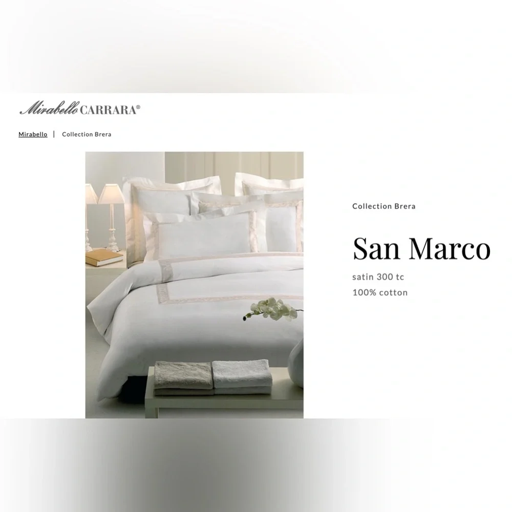 Mirabello San Marco Brera Collection Cotton Sateen Queen Duvet Set